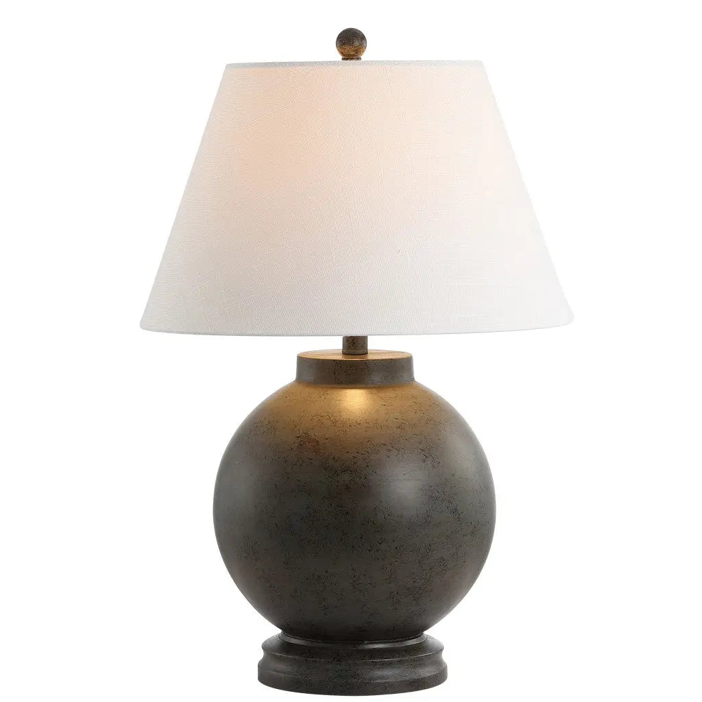 26" Dark Gray Novelty Table Lamp With Drum Shade Homeroots Lighting
