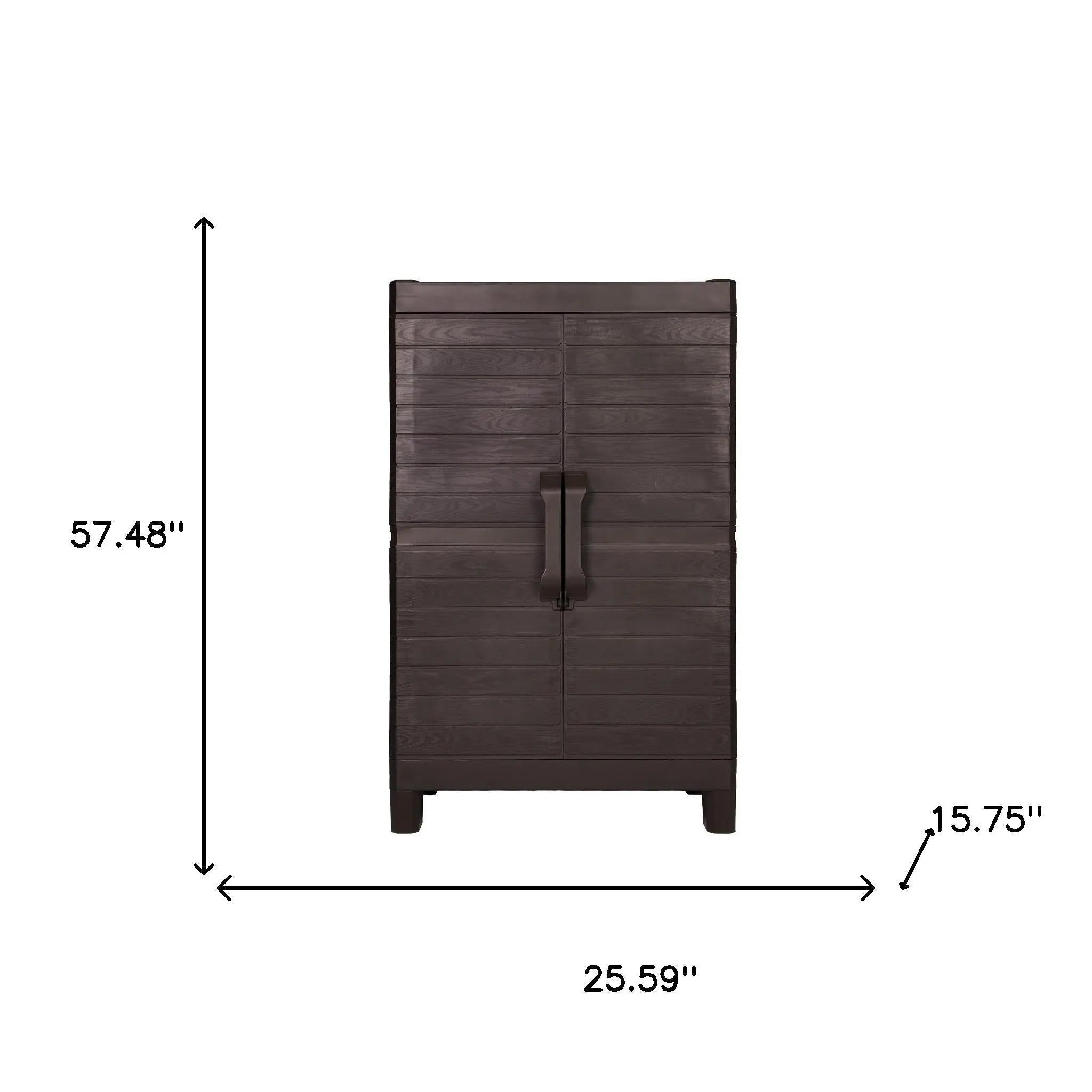 26" Espresso Plastic Square Accent Cabinet With Two Doors Homeroots Kitchen & Dining