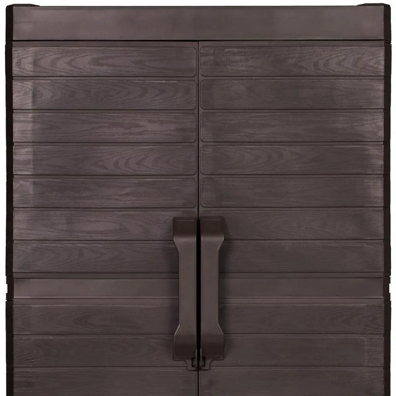 26" Espresso Plastic Square Accent Cabinet With Two Doors Homeroots Kitchen & Dining