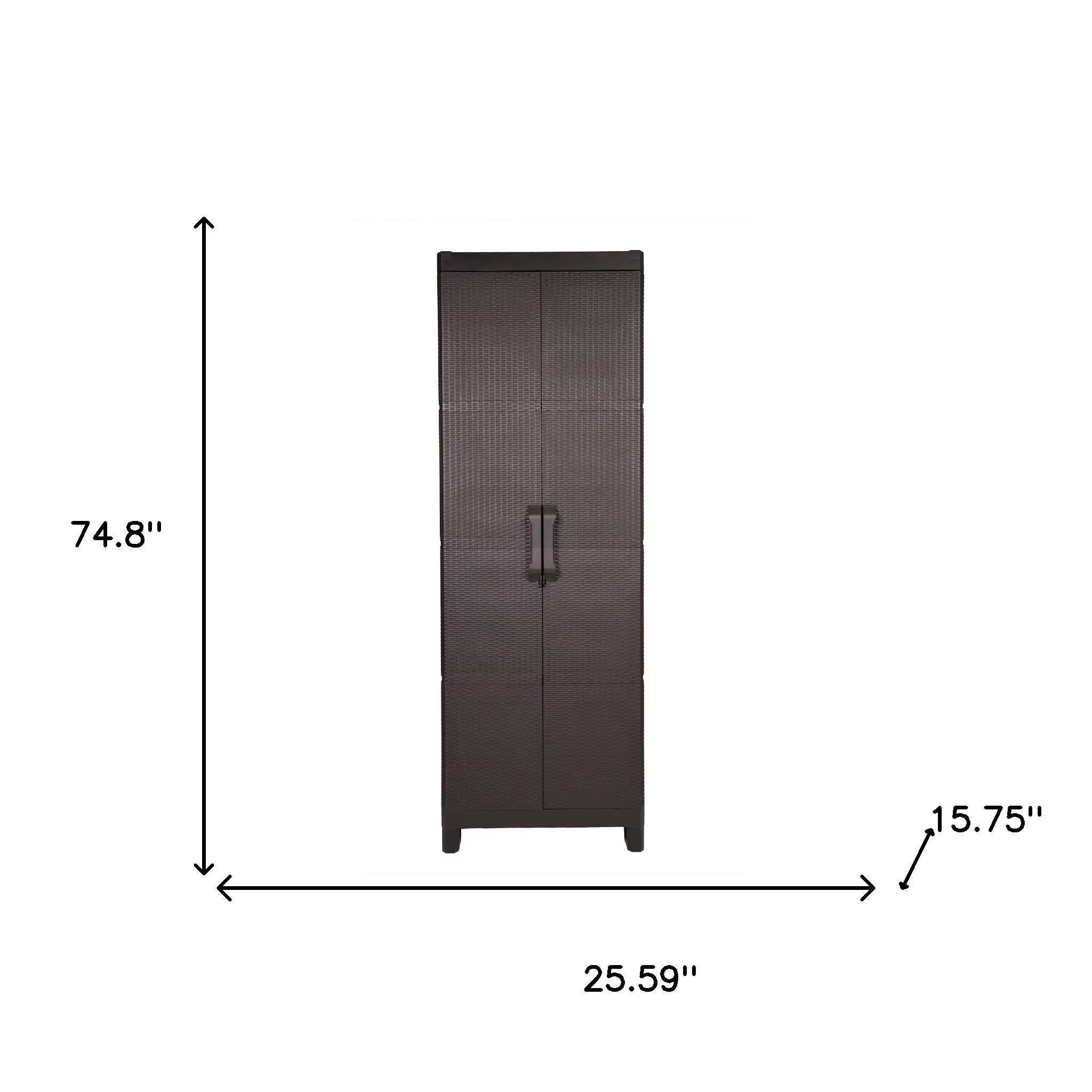26" Espresso Plastic Square Accent Cabinet With Two Doors Homeroots Kitchen & Dining