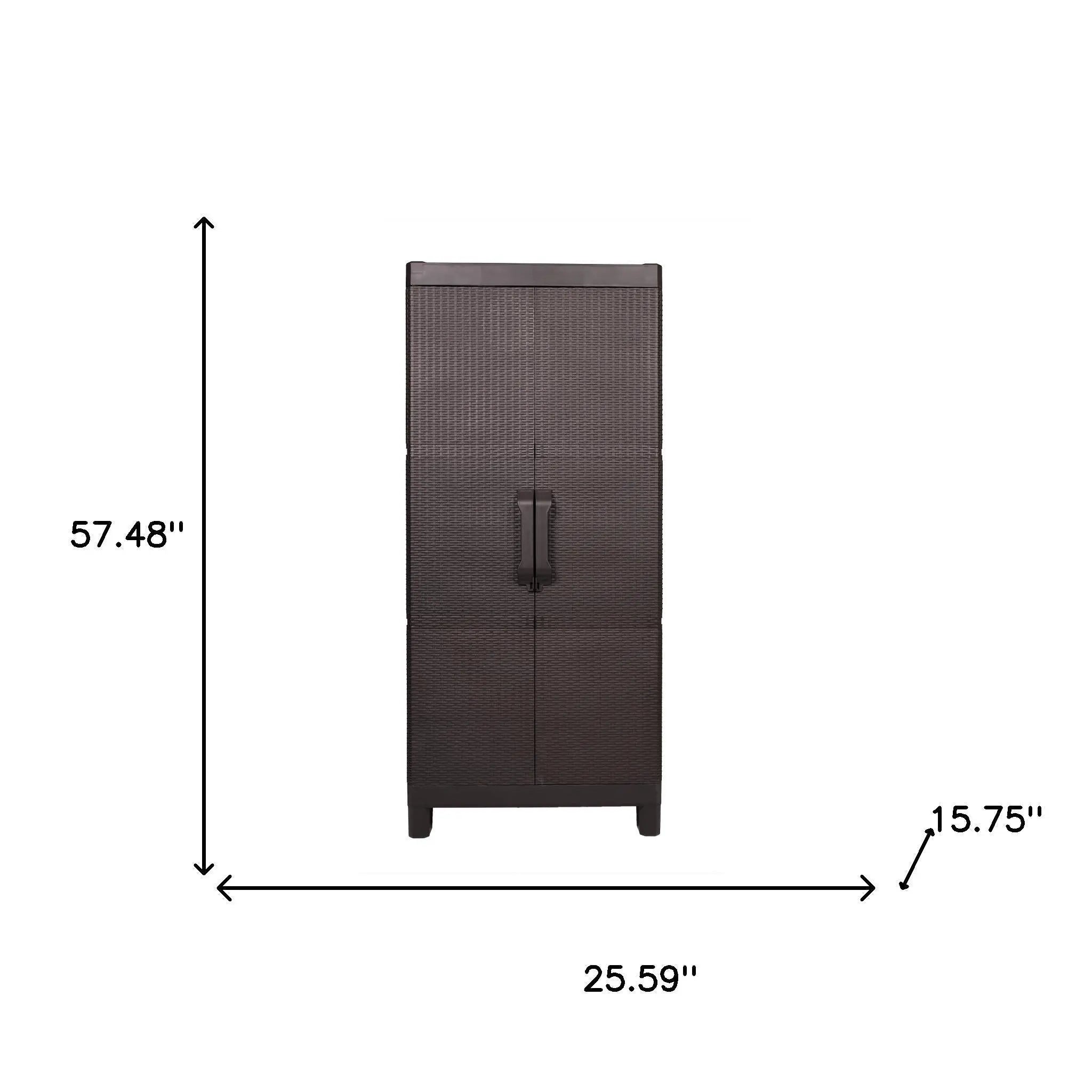26" Espresso Plastic Square Accent Cabinet With Two Doors Homeroots Kitchen & Dining