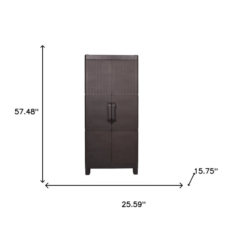 26" Espresso Plastic Square Accent Cabinet With Two Doors Homeroots Kitchen & Dining
