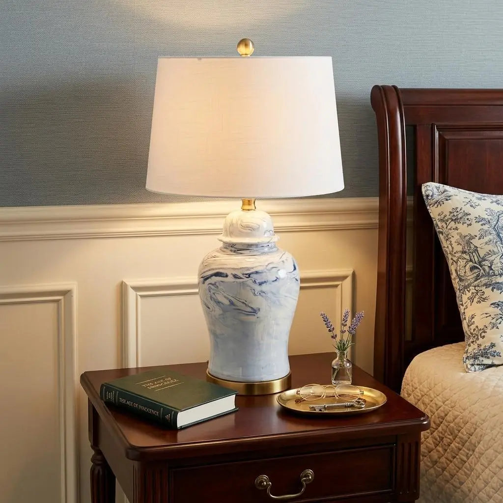 26" Gold Novelty Table Lamp With Drum Shade Homeroots Lighting