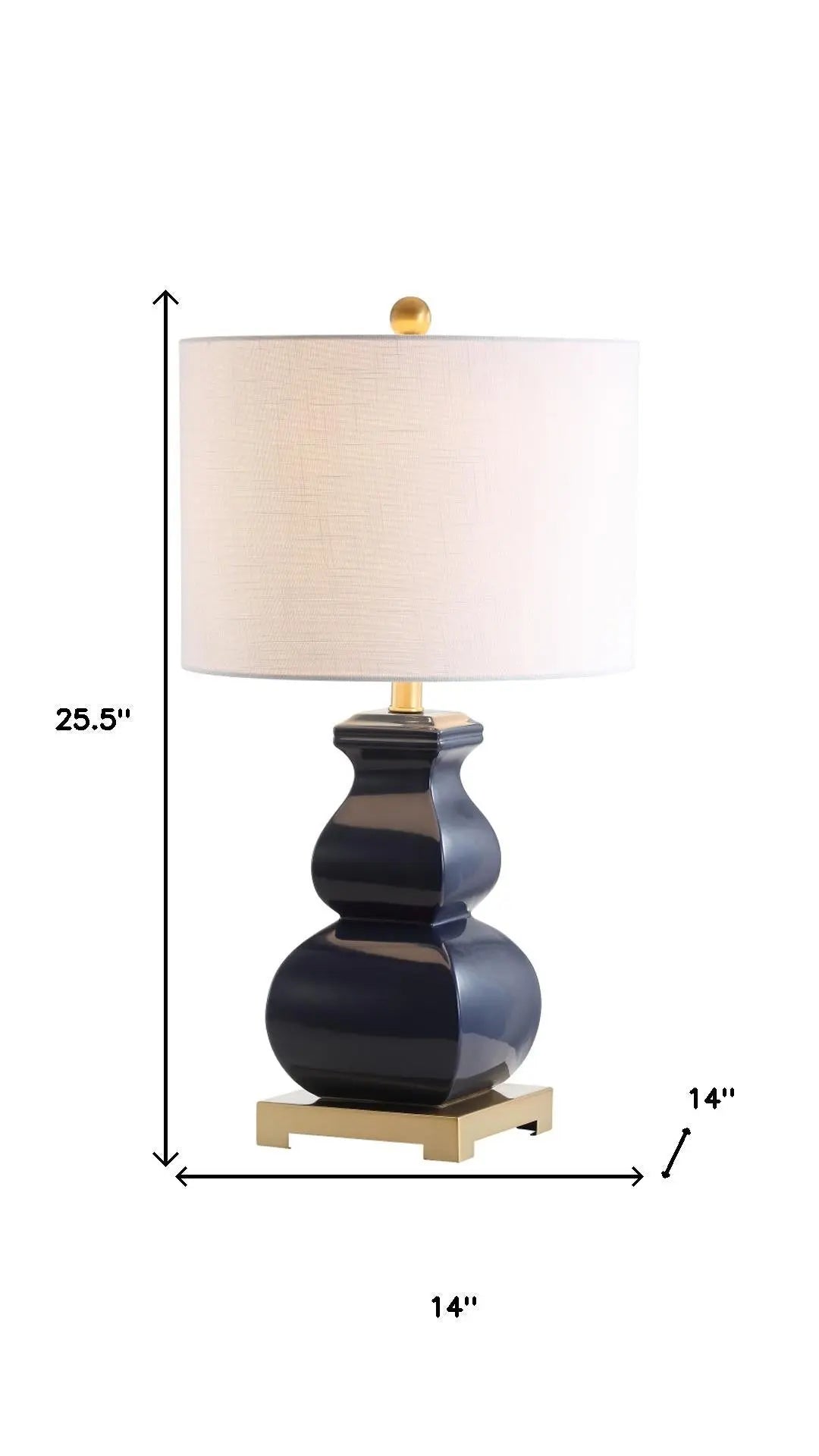 26" Gold Novelty Table Lamp With Globe Shade Homeroots Lighting