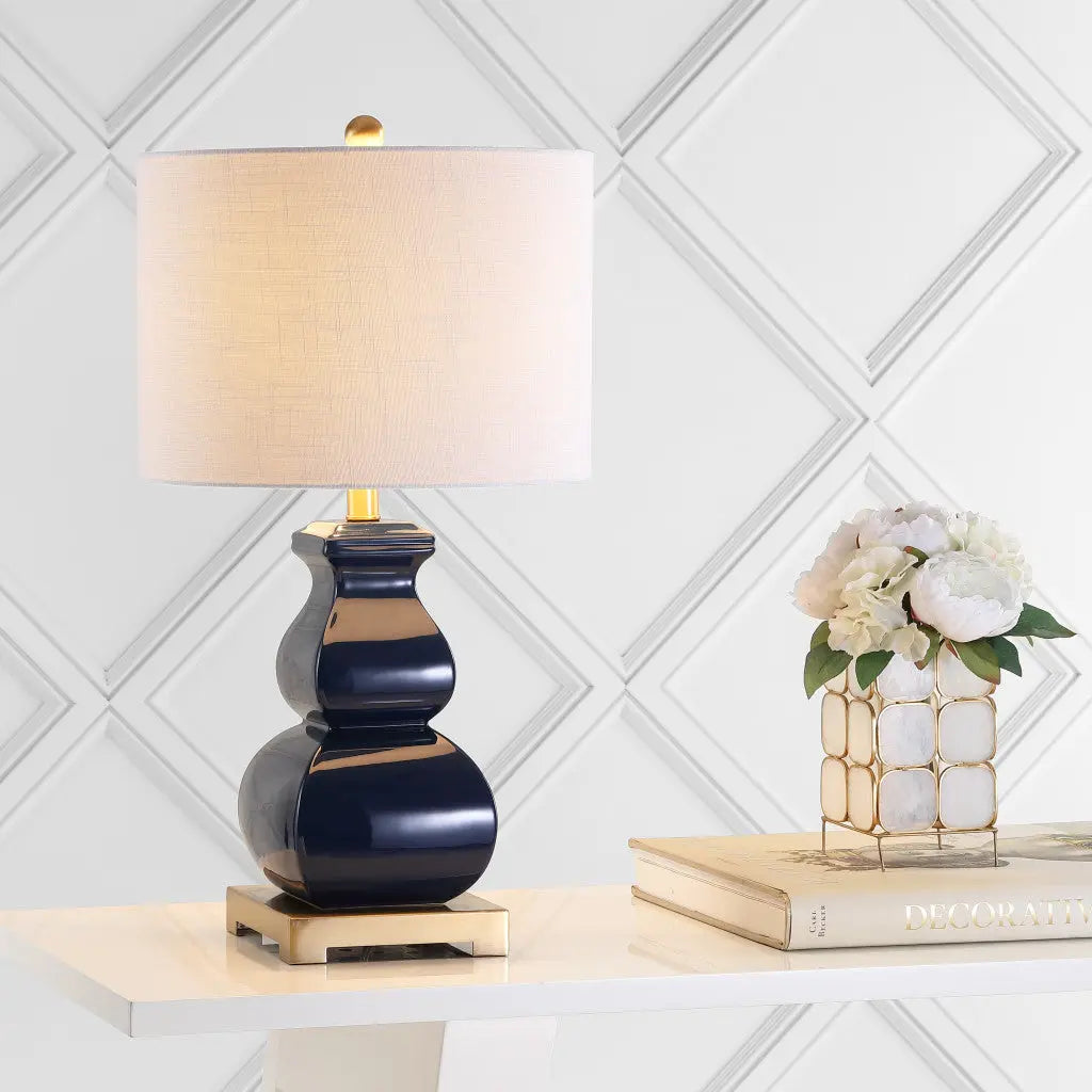 26" Gold Novelty Table Lamp With Globe Shade Homeroots Lighting
