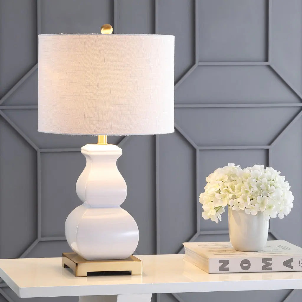 26" Gold Novelty Table Lamp With Globe Shade Homeroots Lighting