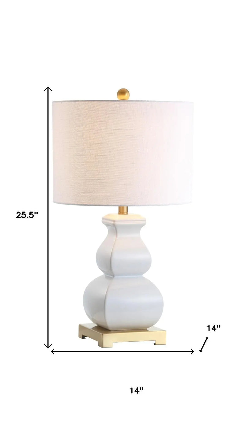 26" Gold Novelty Table Lamp With Globe Shade Homeroots Lighting