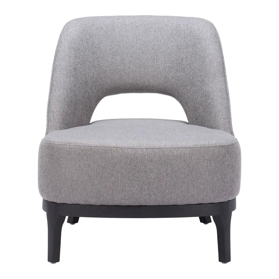 26" Gray And Black Upholstered Lounge Chair Homeroots Living Room