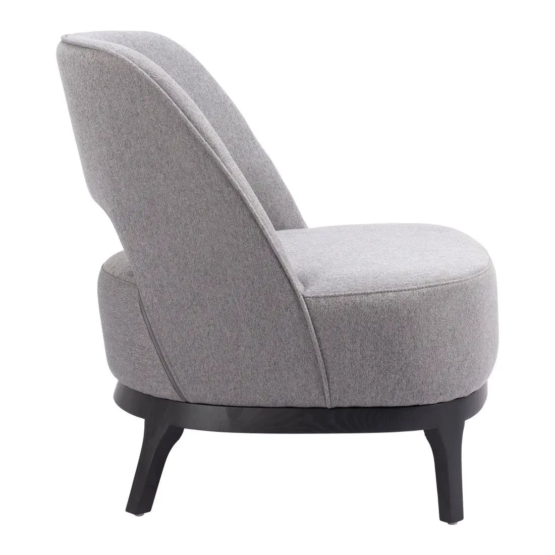 26" Gray And Black Upholstered Lounge Chair Homeroots Living Room