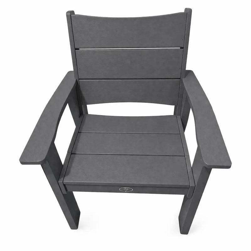 26" Gray Heavy Duty Plastic Outdoor Dining Chair Homeroots Outdoor