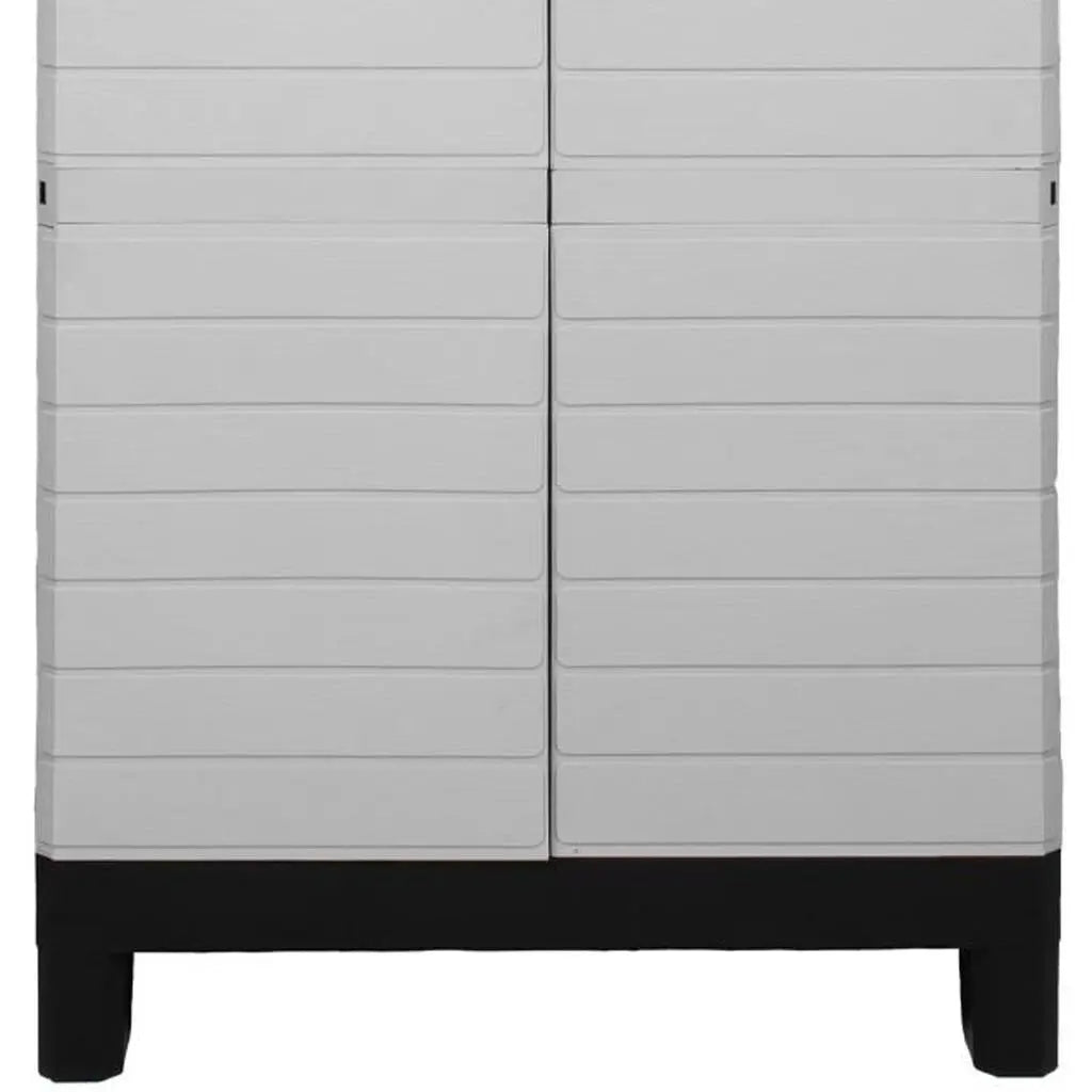 26" Gray Plastic Square Accent Cabinet With Two Doors Homeroots Kitchen & Dining