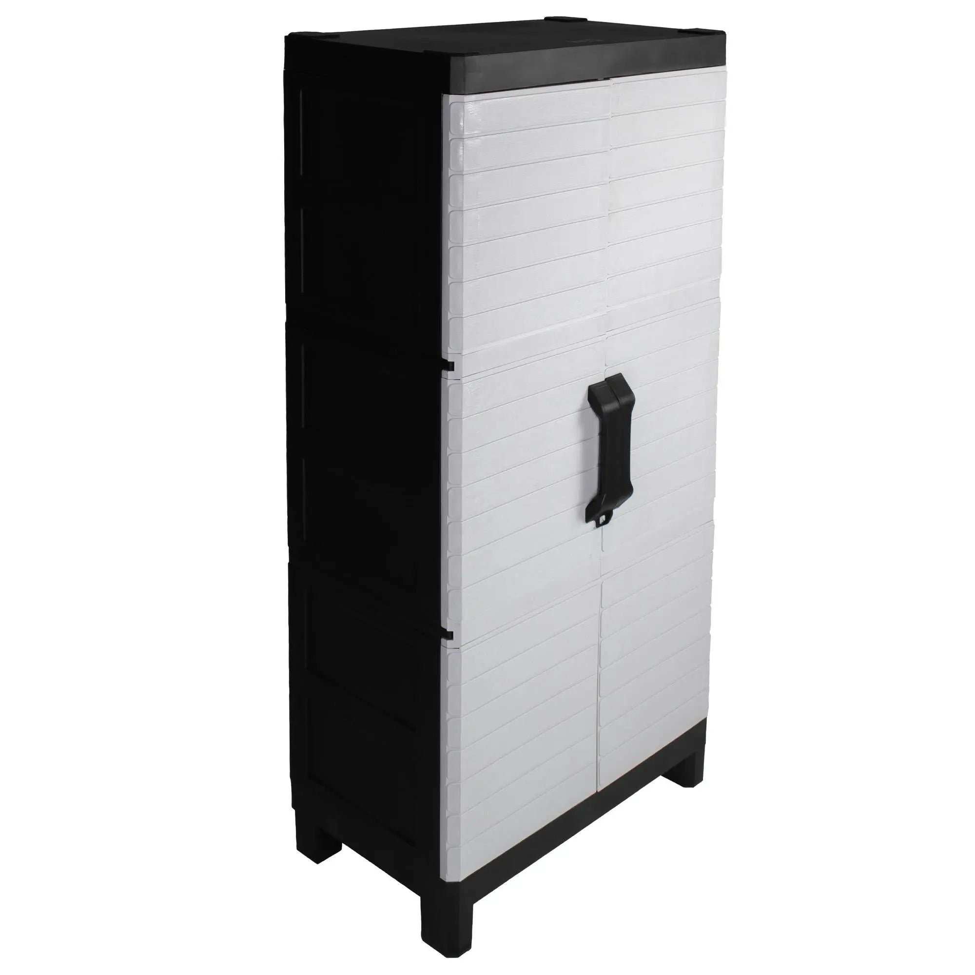 26" Gray Plastic Square Accent Cabinet With Two Doors Homeroots Kitchen & Dining