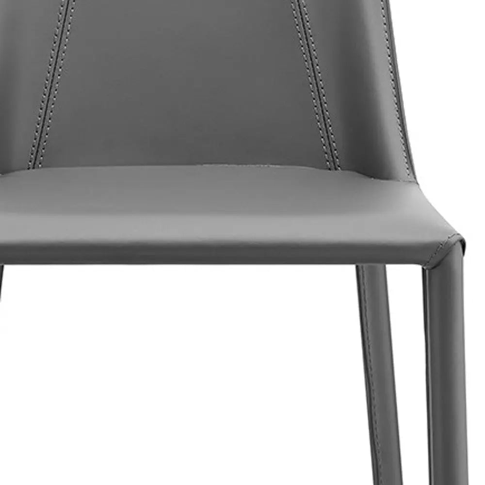26" Gray Steel Low Back Counter Height Bar Chair Homeroots Living Room