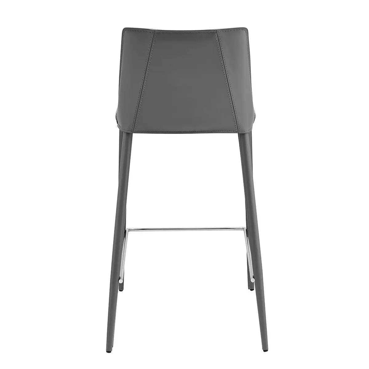 26" Gray Steel Low Back Counter Height Bar Chair Homeroots Living Room