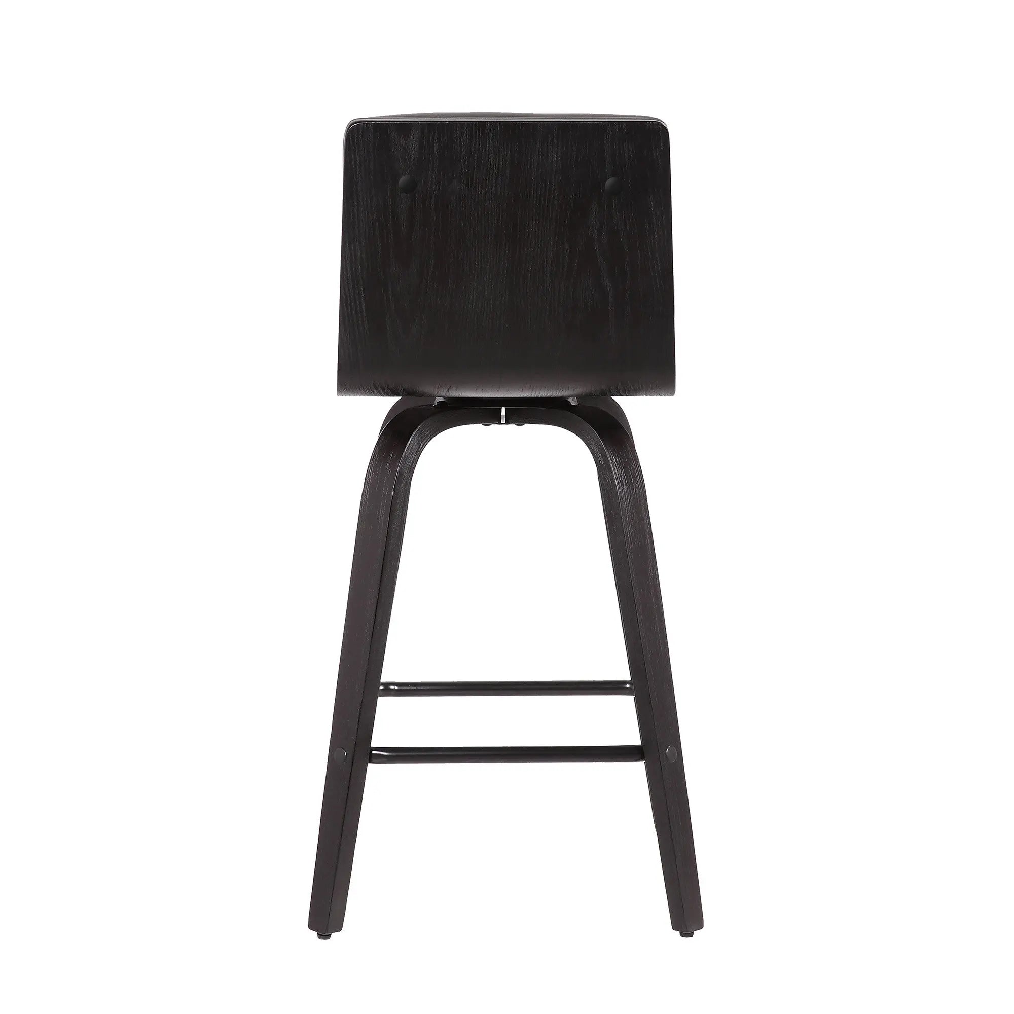 26" Gray and Black Fabric and Iron Low Back Counter Height Swivel Bar Chair - GreatEagleInc