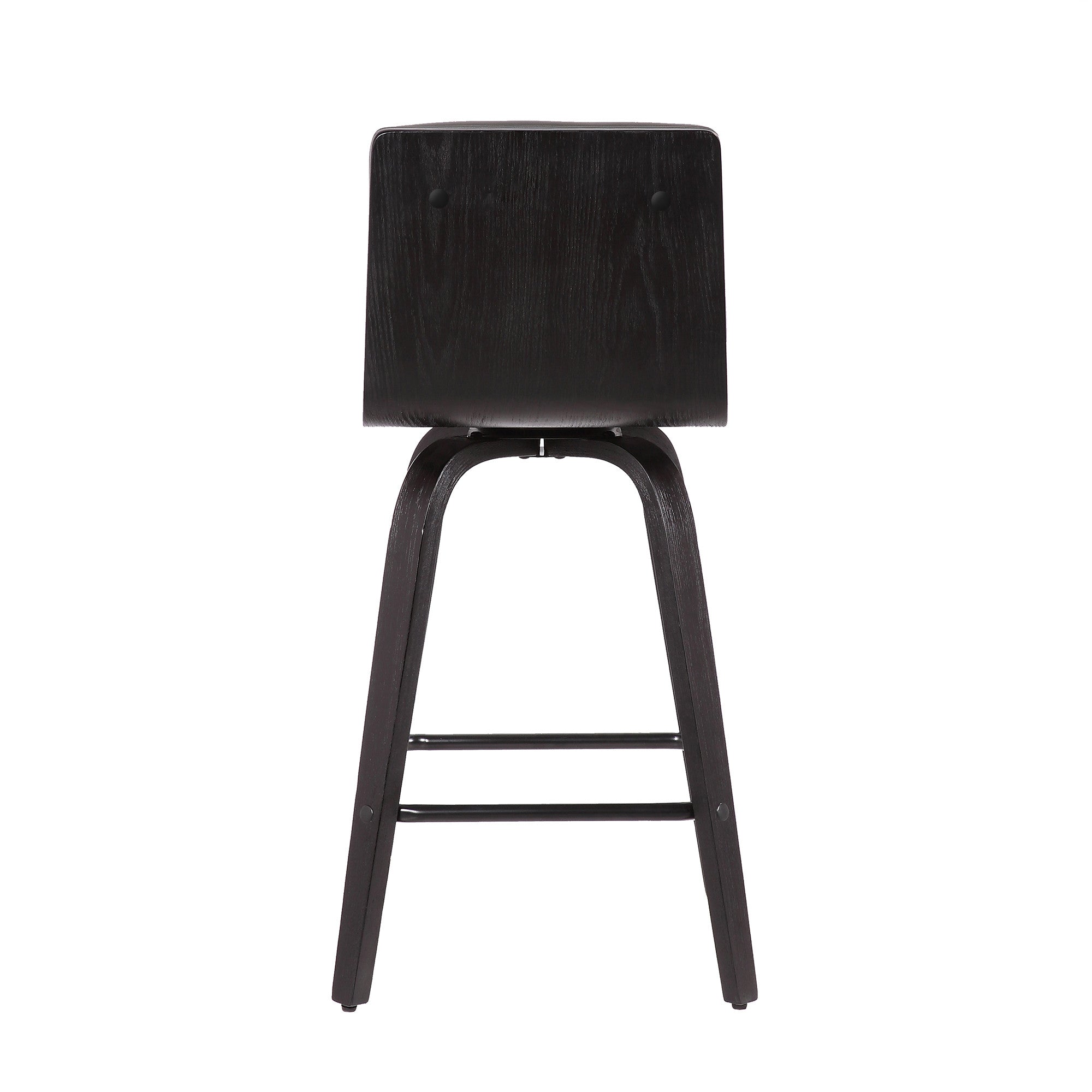 26" Gray and Black Fabric and Iron Low Back Counter Height Swivel Bar Chair - GreatEagleInc