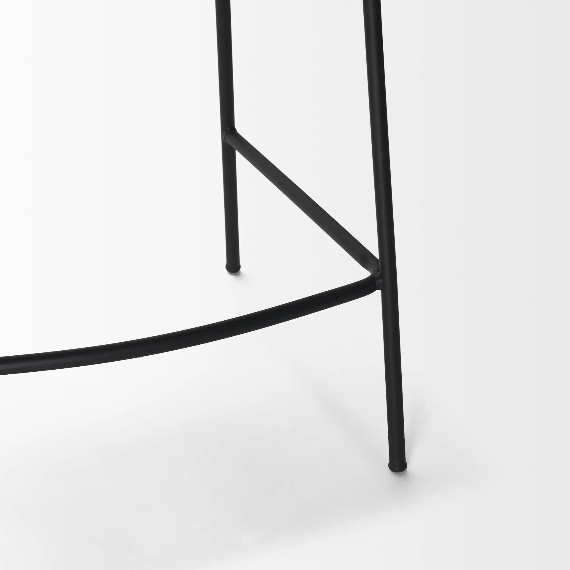 26" Gray and Black Fabric and Metal Counter Height Bar Chair Homeroots Living Room