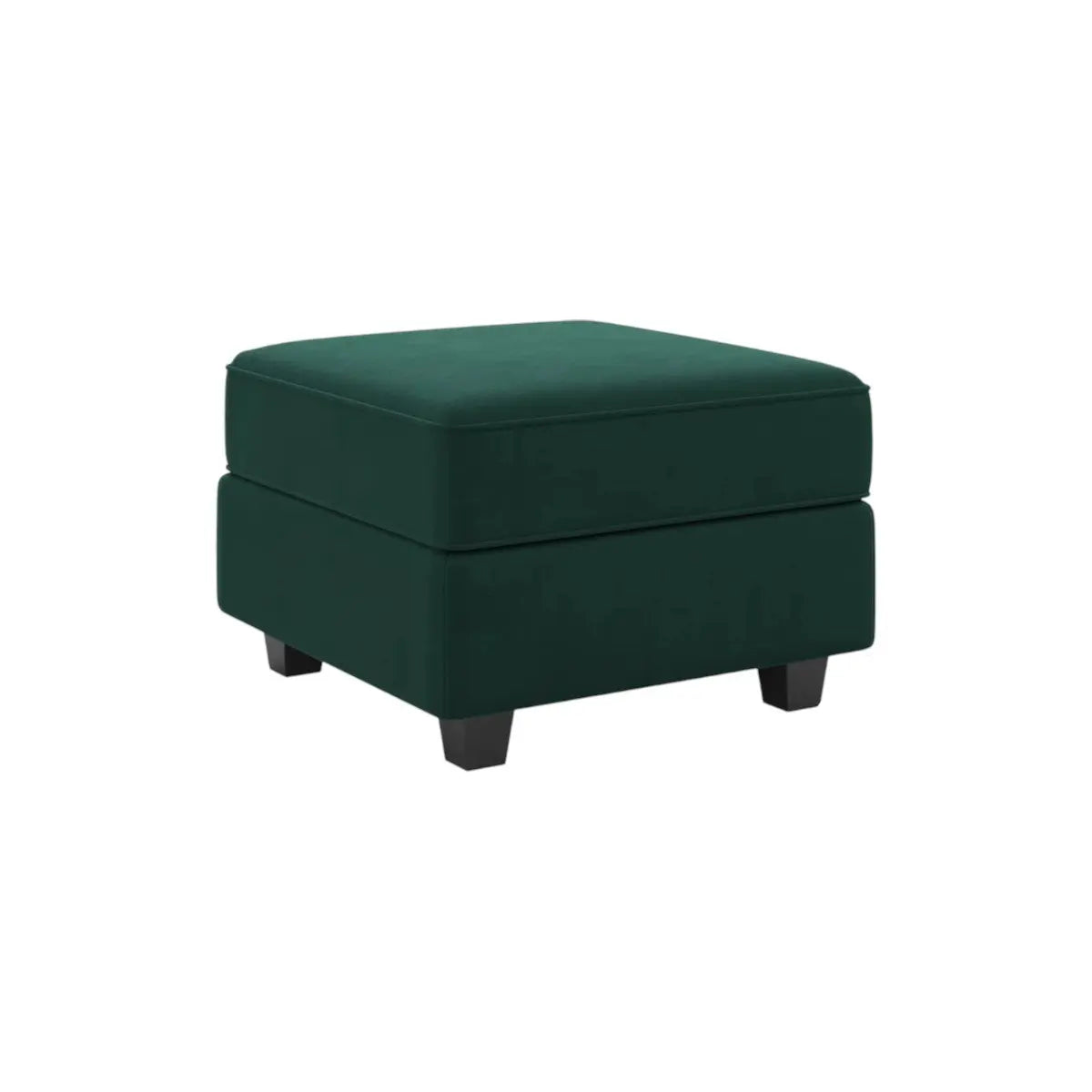 26" Green and Black Microsuede Storage Ottoman Homeroots Living Room