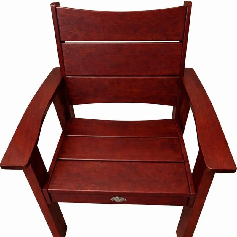 26" Mahogany Textured Heavy Duty Plastic Outdoor Dining Chair Homeroots Outdoor