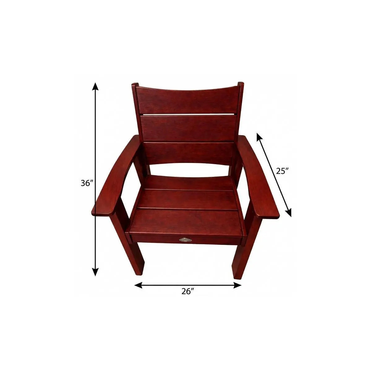 26" Mahogany Textured Heavy Duty Plastic Outdoor Dining Chair Homeroots Outdoor