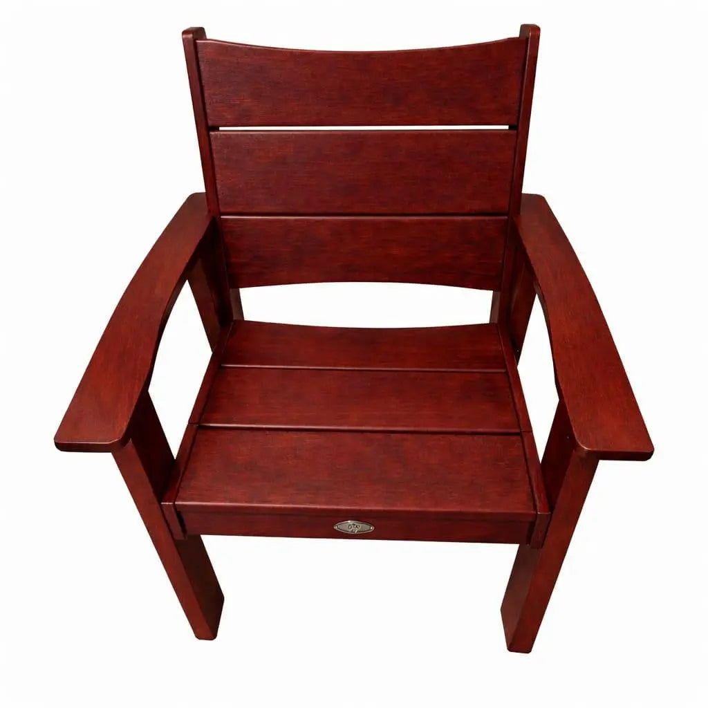 26" Mahogany Textured Heavy Duty Plastic Outdoor Dining Chair Homeroots Outdoor