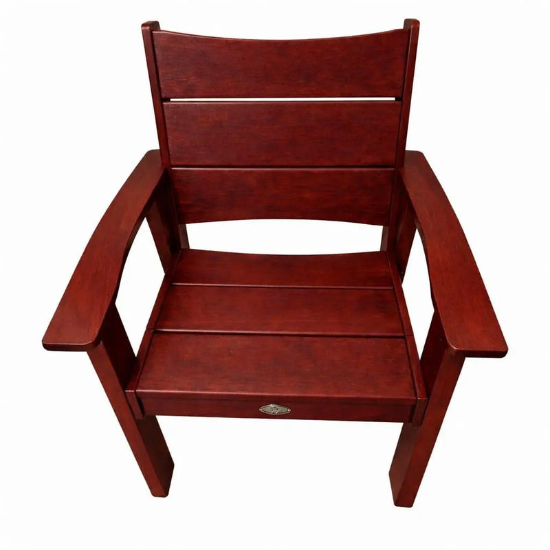 26" Mahogany Textured Heavy Duty Plastic Outdoor Dining Chair Homeroots Outdoor
