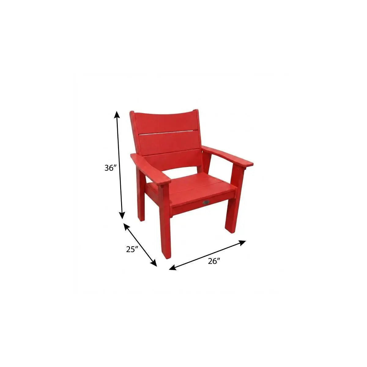 26" Red Heavy Duty Plastic Outdoor Dining Chair Homeroots Outdoor