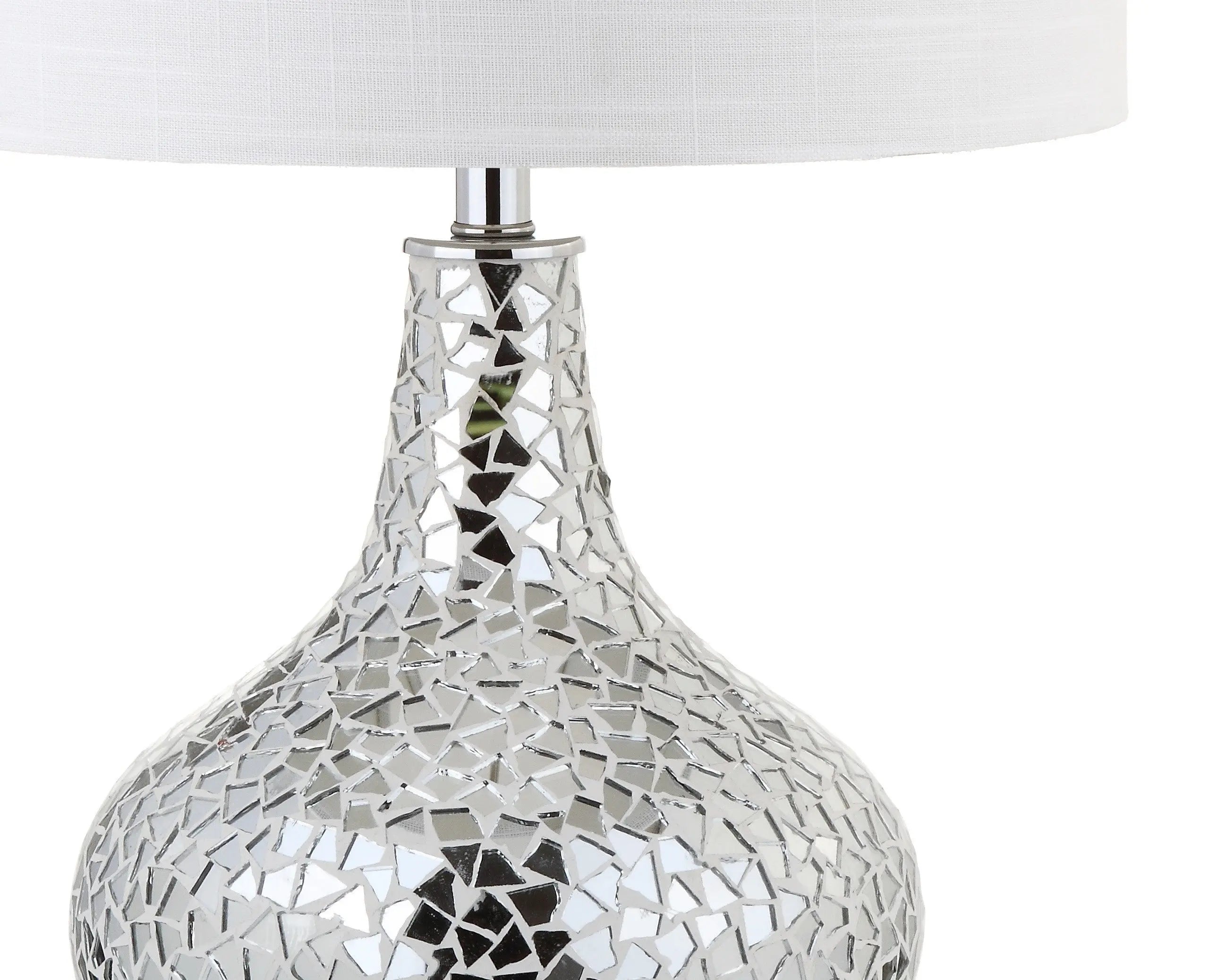 26" Silver Novelty Table Lamp With Drum Shade Homeroots Lighting