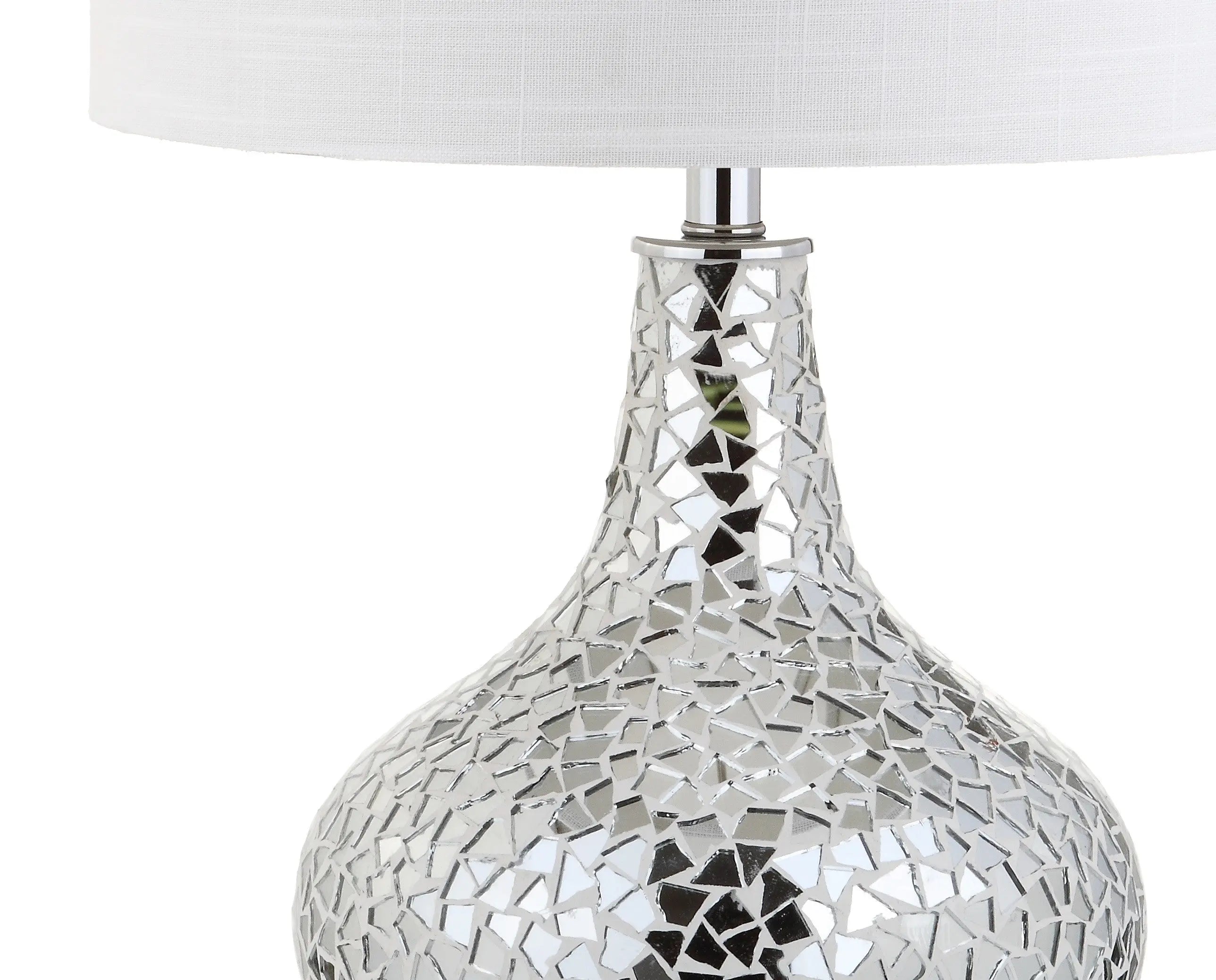26" Silver Novelty Table Lamp With Drum Shade Homeroots Lighting