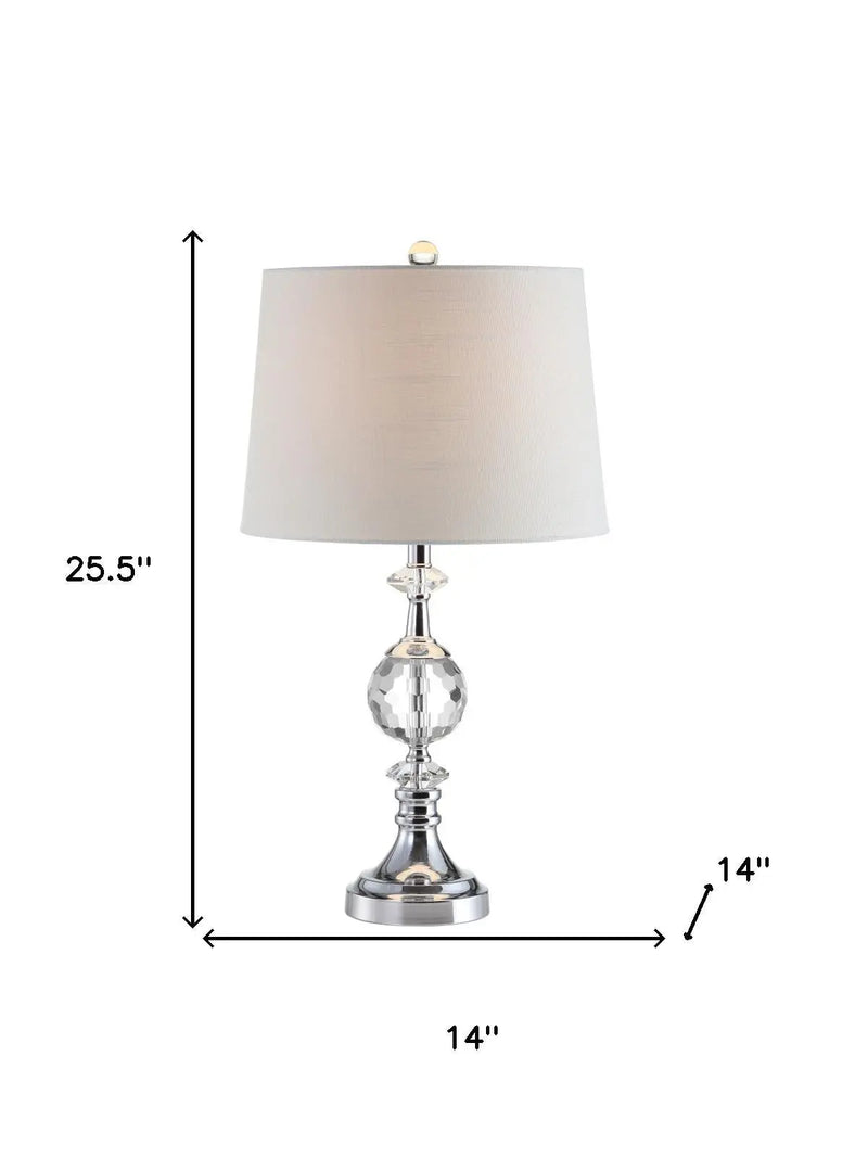 26" Silver Urn Bedside Lamp With Empire Shade Homeroots Lighting