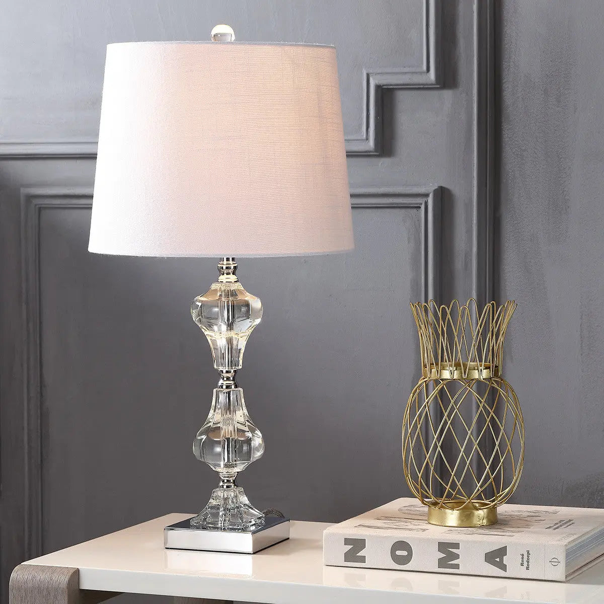 26" Silver Urn Table Lamp With Empire Shade Homeroots Lighting