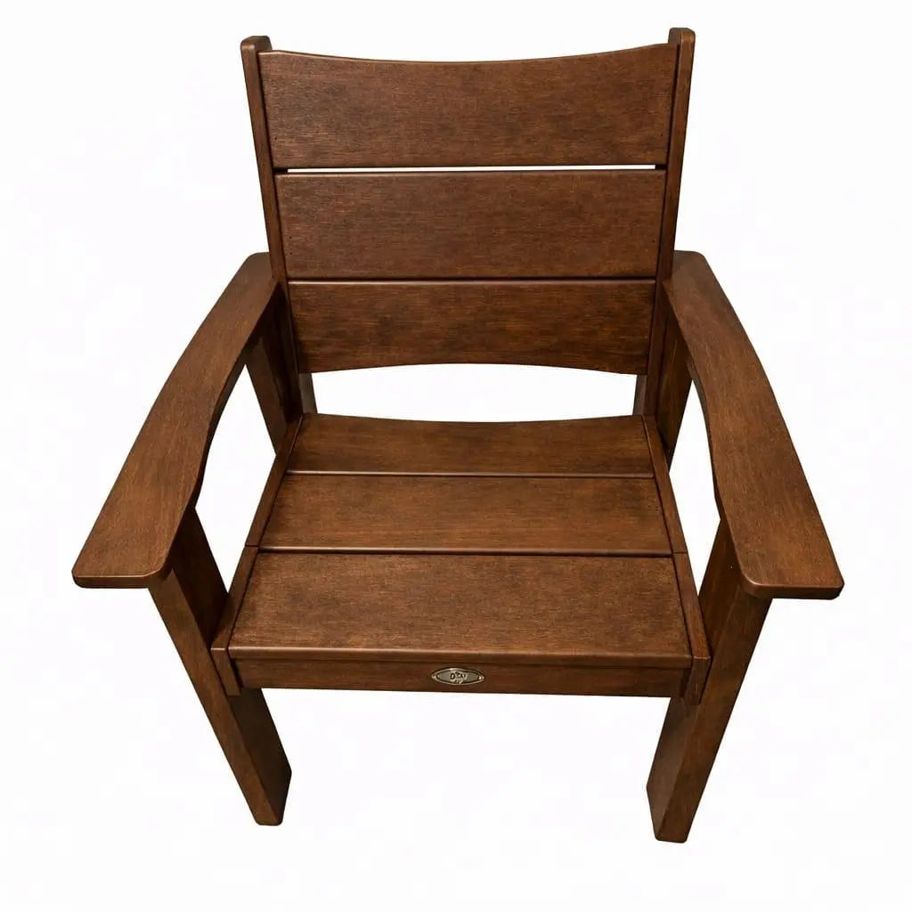 26" Walnut Textured Heavy Duty Plastic Outdoor Dining Chair Homeroots Outdoor