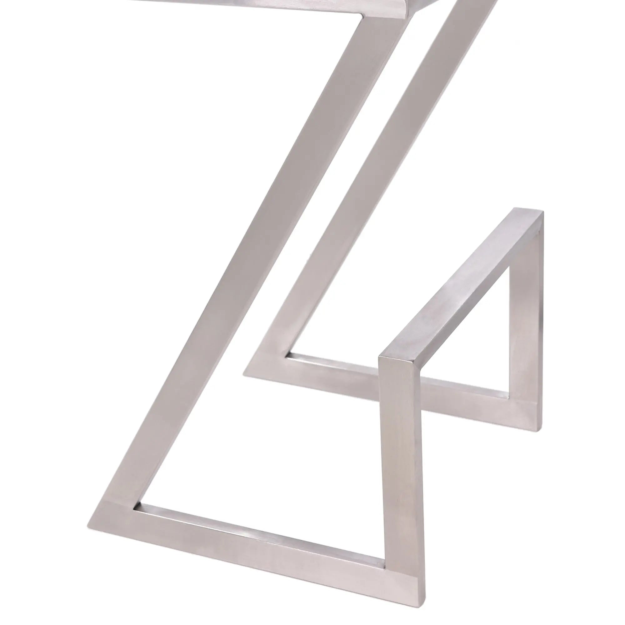 26" White And Silver Iron Backless Counter Height Bar Chair - GreatEagleInc