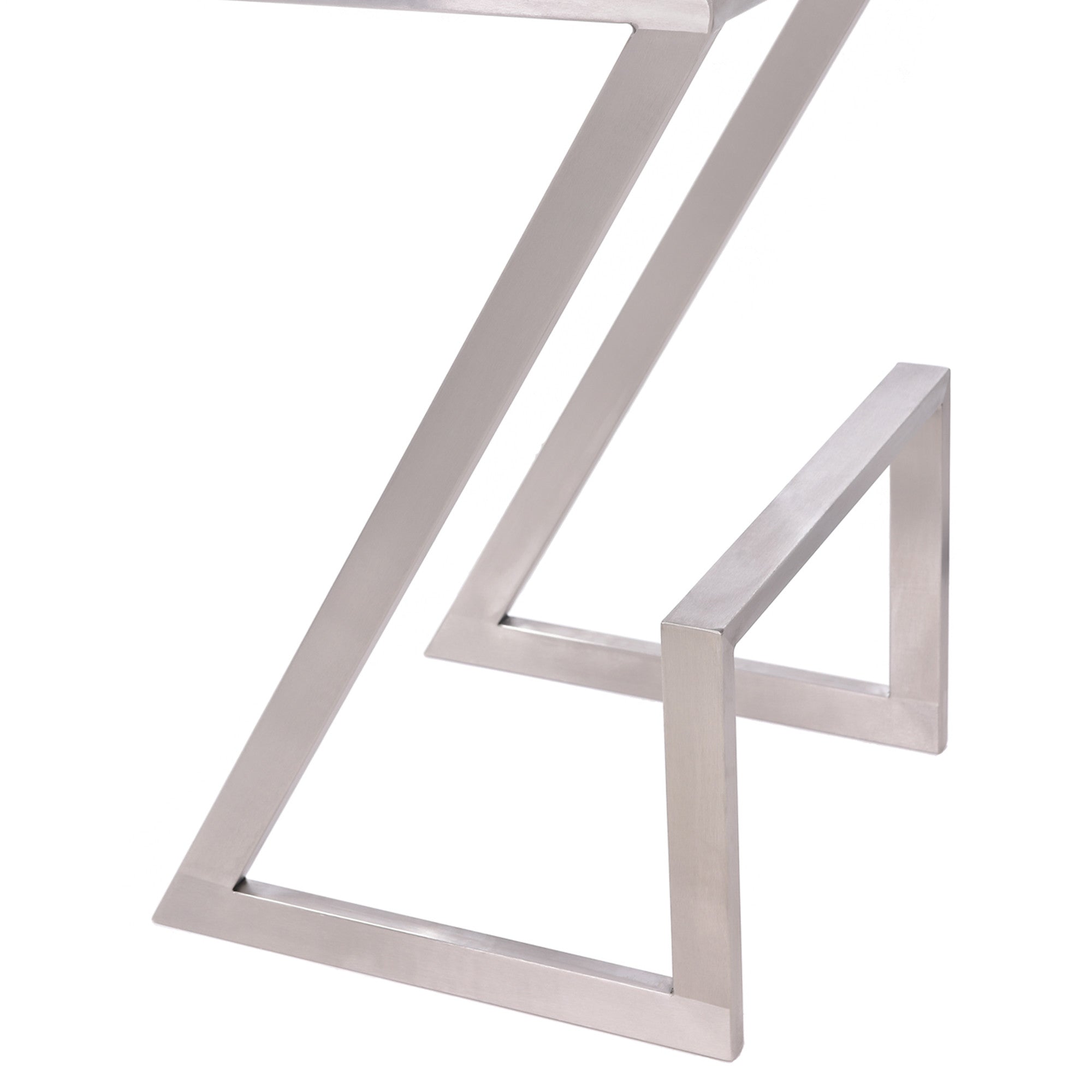 26" White And Silver Iron Backless Counter Height Bar Chair - GreatEagleInc