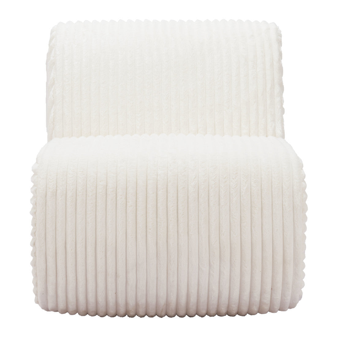 26" White Corduroy And Upholstered Lounge Chair Homeroots Living Room