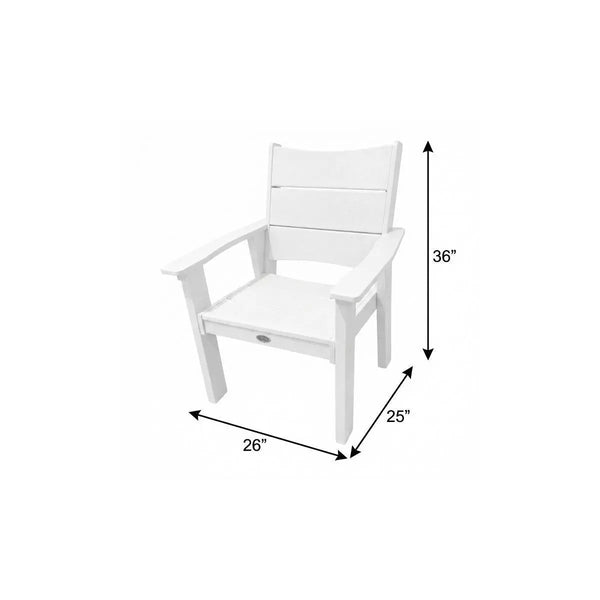 26" White Heavy Duty Plastic Outdoor Dining Chair Homeroots Outdoor