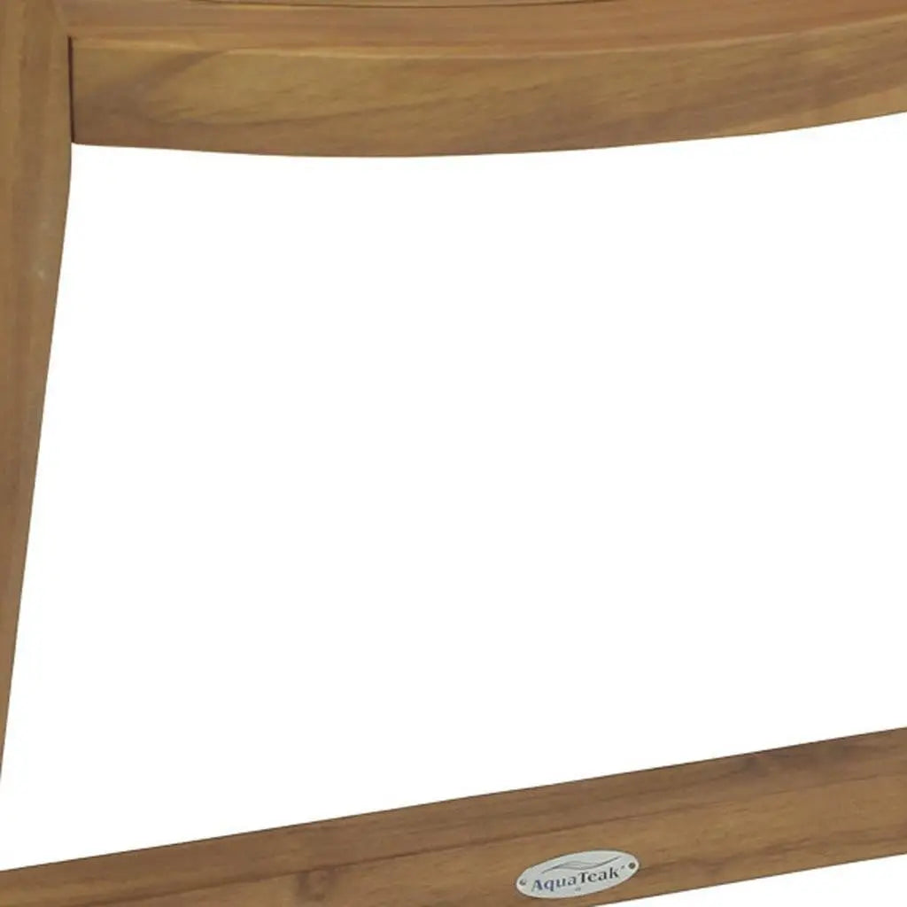 26" X 27" Brown Teak Rectangular Shower Bench Homeroots Bed & Bath