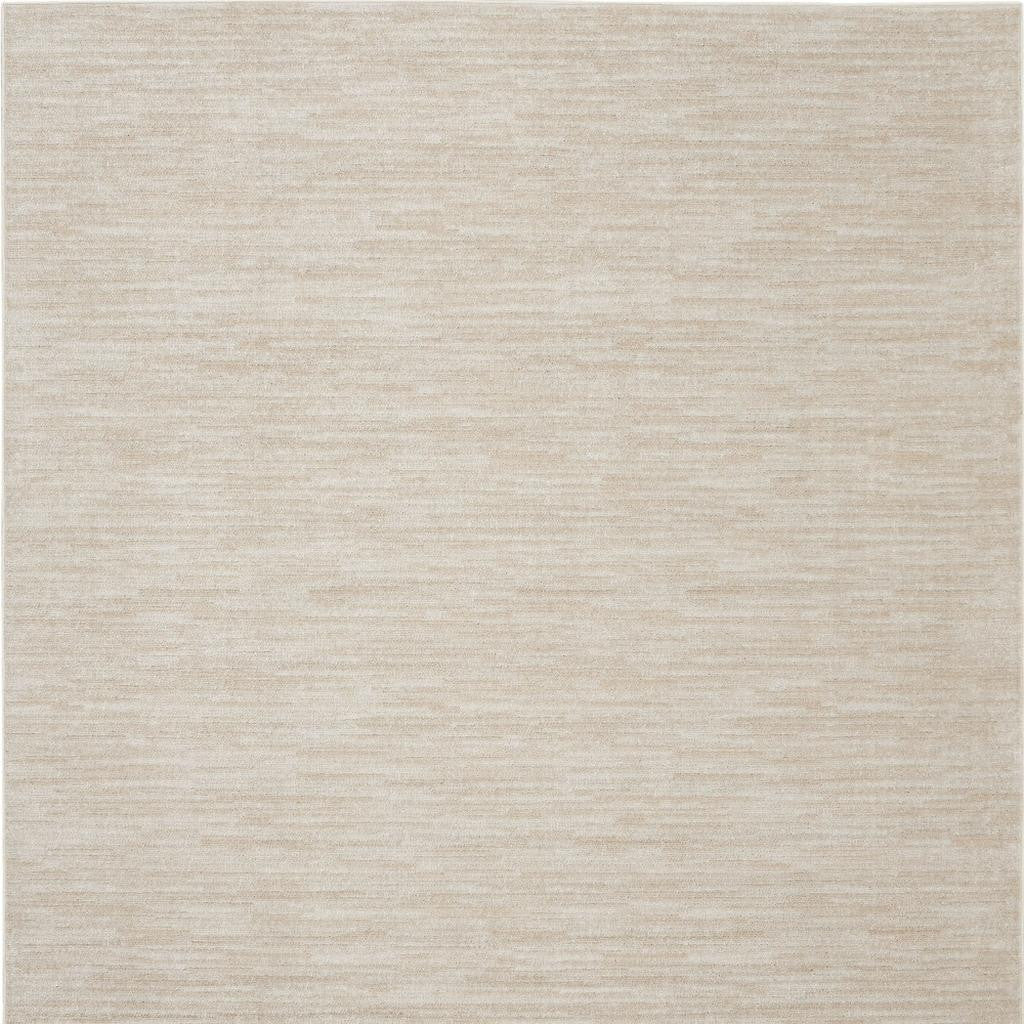 5' X 5' Beige And Ivory Square Indoor Outdoor Area Rug - GreatEagleInc