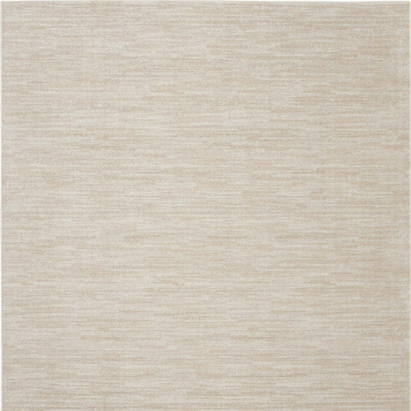 5' X 5' Beige And Ivory Square Indoor Outdoor Area Rug - GreatEagleInc