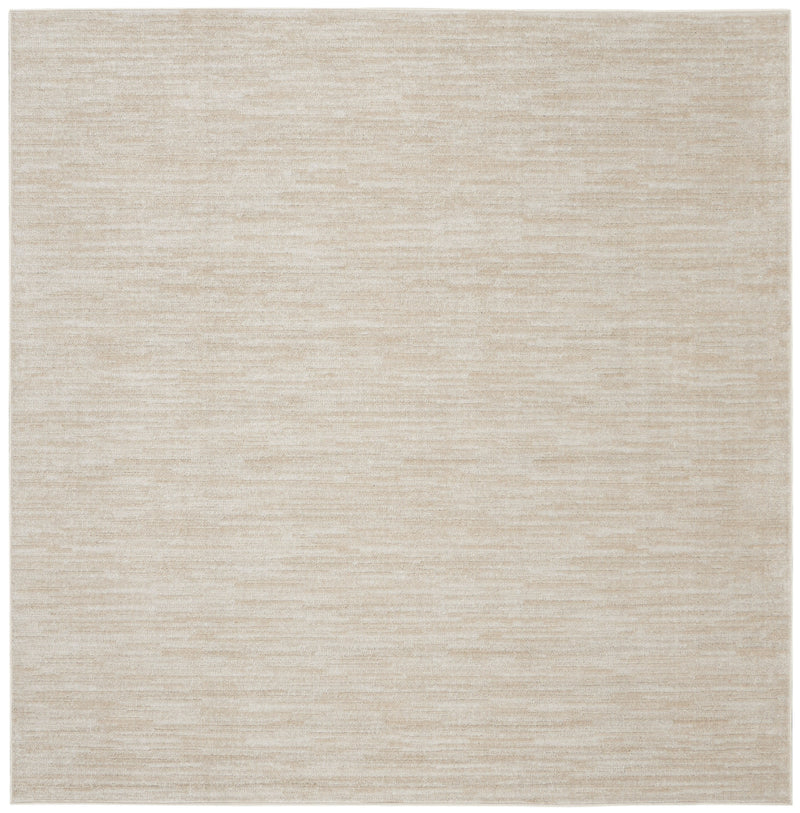 5' X 5' Beige And Ivory Square Indoor Outdoor Area Rug - GreatEagleInc
