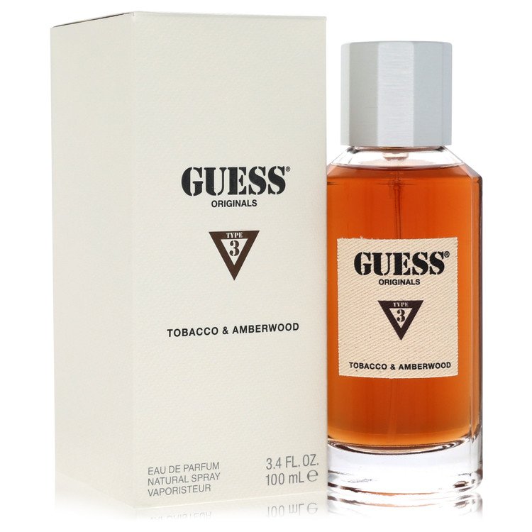 Guess  Guess Originals Type 3 Tabacco & Amberwood by Guess Eau De Parfum Spray 3.4 oz for Men for Fragrances for Men Guess