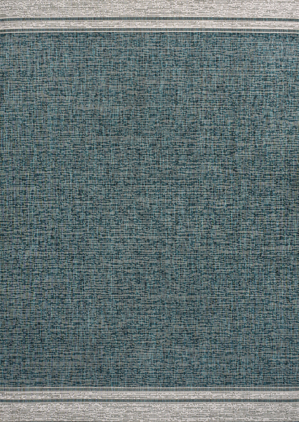 5' X 8' Turquoise And Cream Indoor Outdoor Area Rug - GreatEagleInc