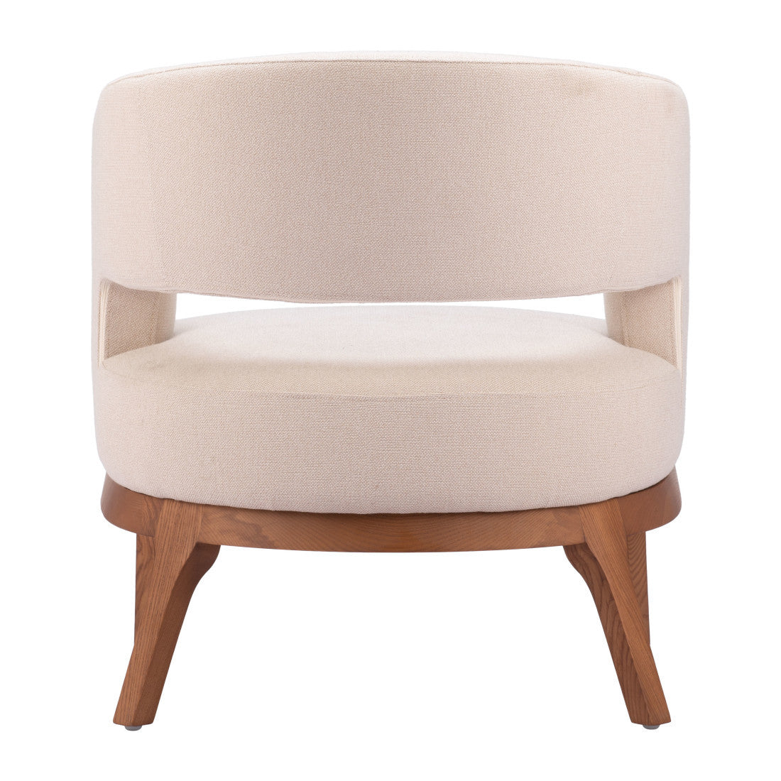 27" Beige And Brown Upholstered Arm Chair Homeroots Living Room