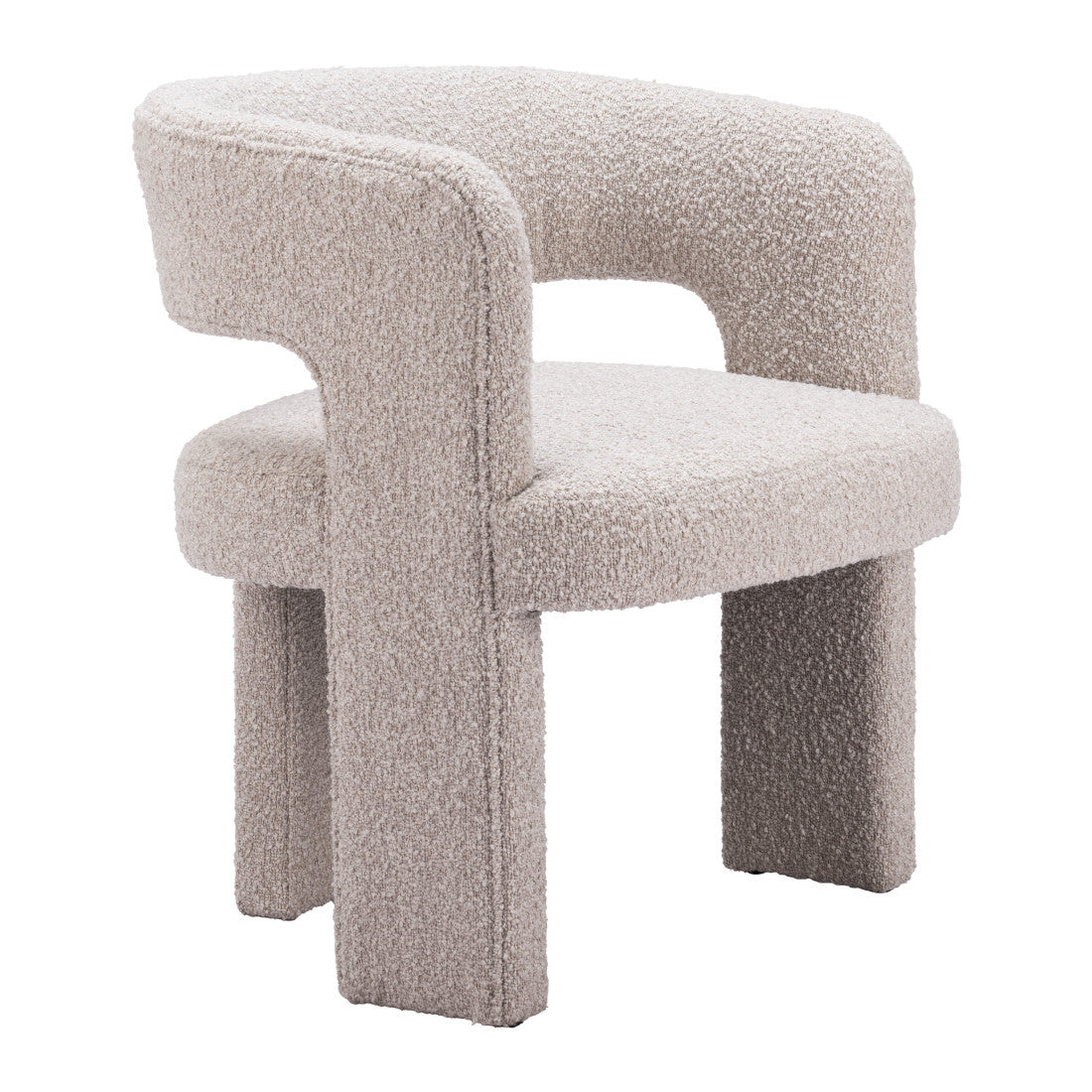 27" Beige Faux Shearling And Upholstered Arm Chair Homeroots Living Room
