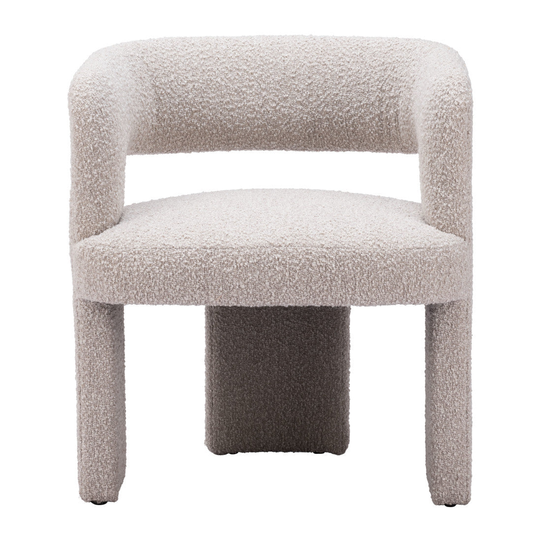 27" Beige Faux Shearling And Upholstered Arm Chair Homeroots Living Room