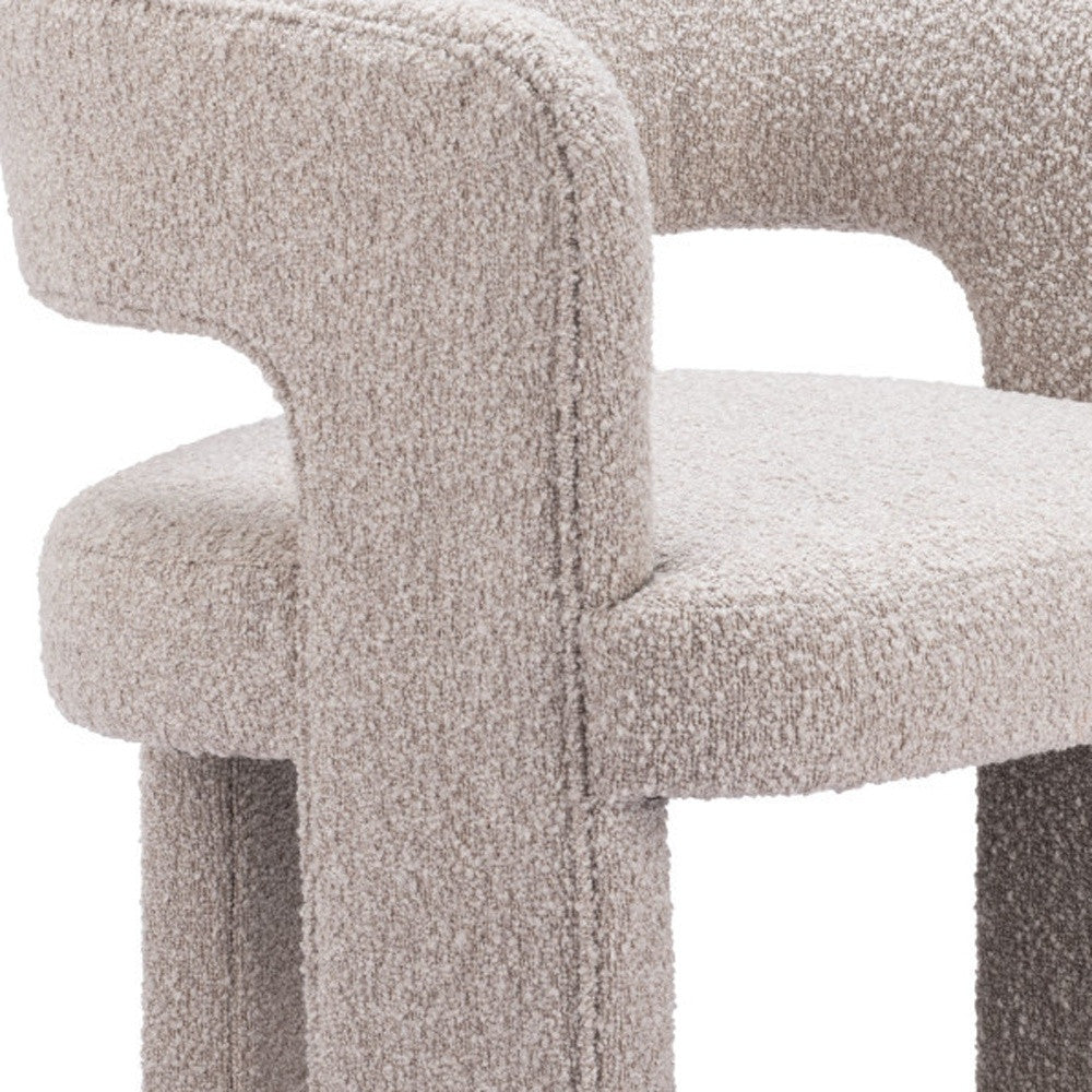 27" Beige Faux Shearling And Upholstered Arm Chair Homeroots Living Room
