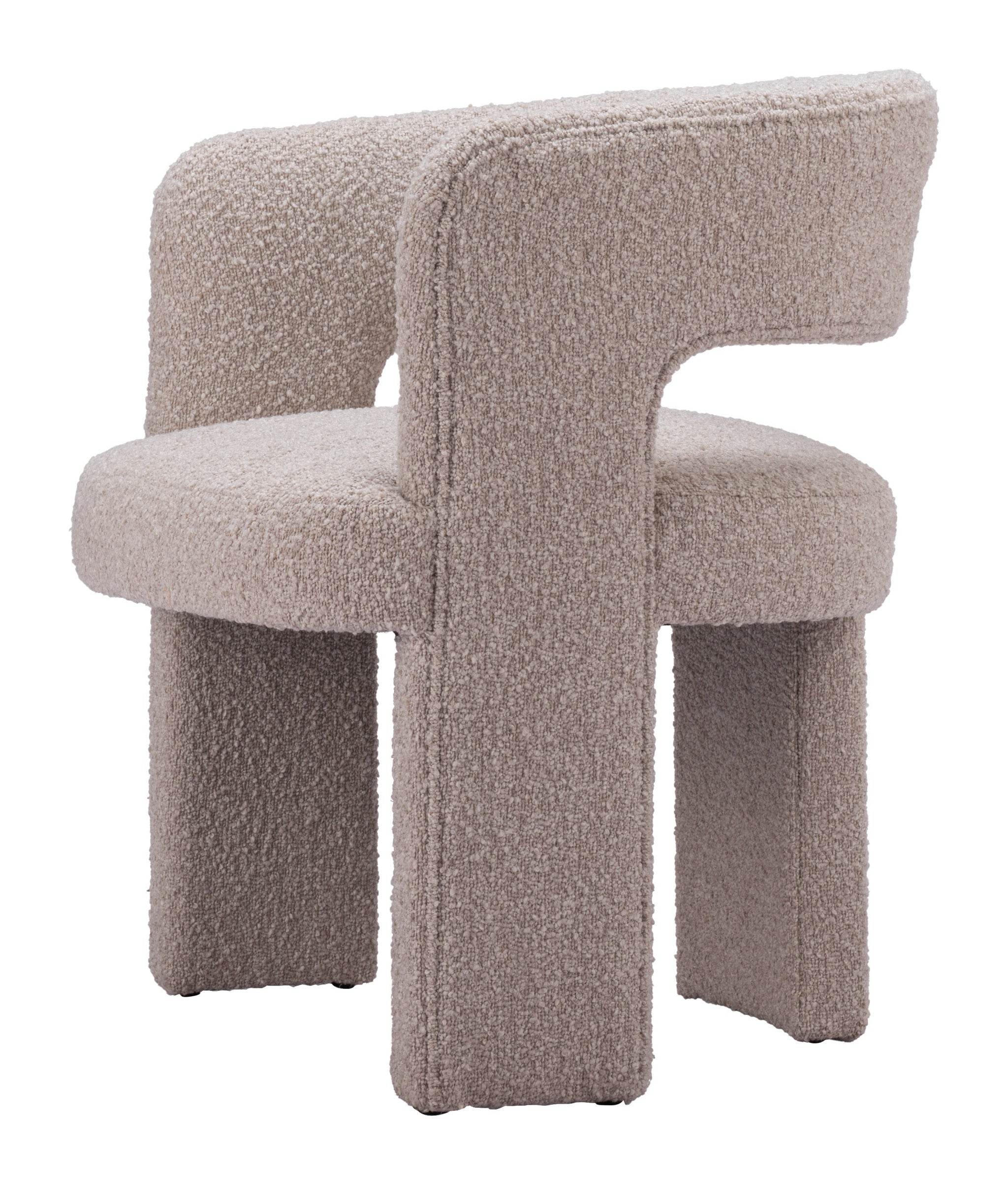 27" Beige Faux Shearling And Upholstered Arm Chair Homeroots Living Room