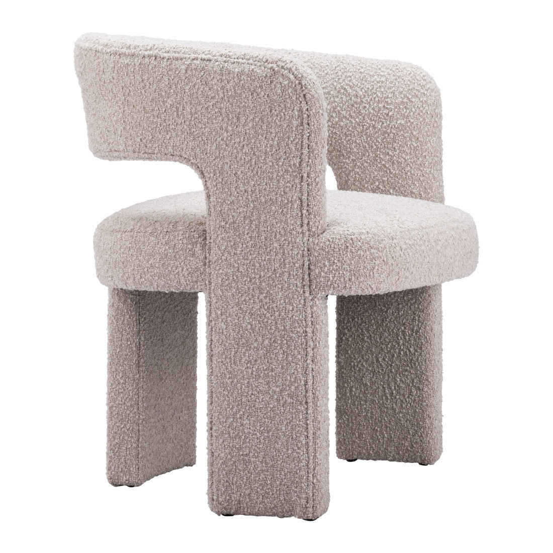 27" Beige Faux Shearling And Upholstered Arm Chair Homeroots Living Room