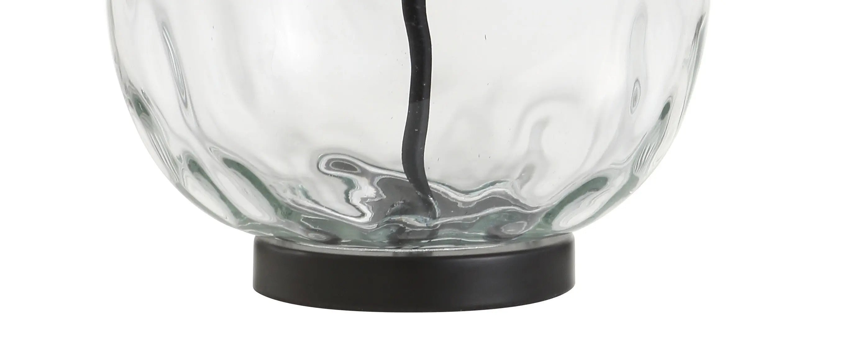 27" Black Globe Table Lamp With Globe Shade Homeroots Lighting