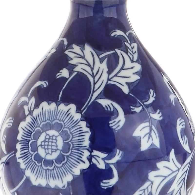 27" Blue Gold And White Novelty Table Lamp With Drum Shade Homeroots Lighting